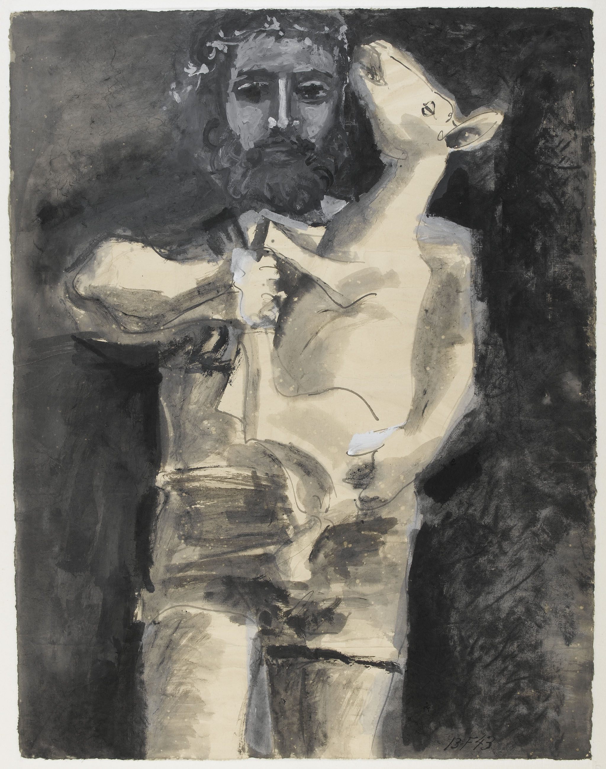 Picasso - Etude pour "L'homme au mouton" - MP1314recto - 05-519247 