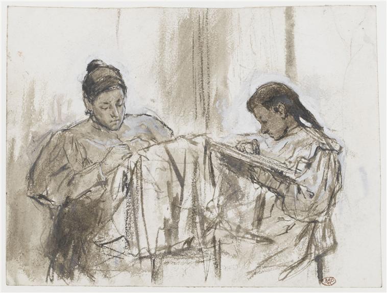 Picasso - La Mère et la sœur de l'artiste brodant - MP409 - 07-511690 