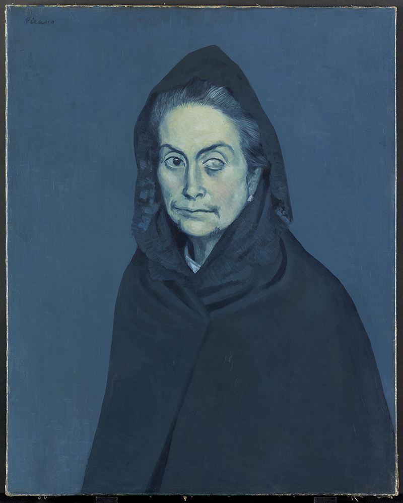 Pablo Picasso, « La Célestine (La Femme à la taie) », 1904, Huile sur toile, 74,5 x 58,5 cm,  MP1989-5, Musée national Picasso-Paris