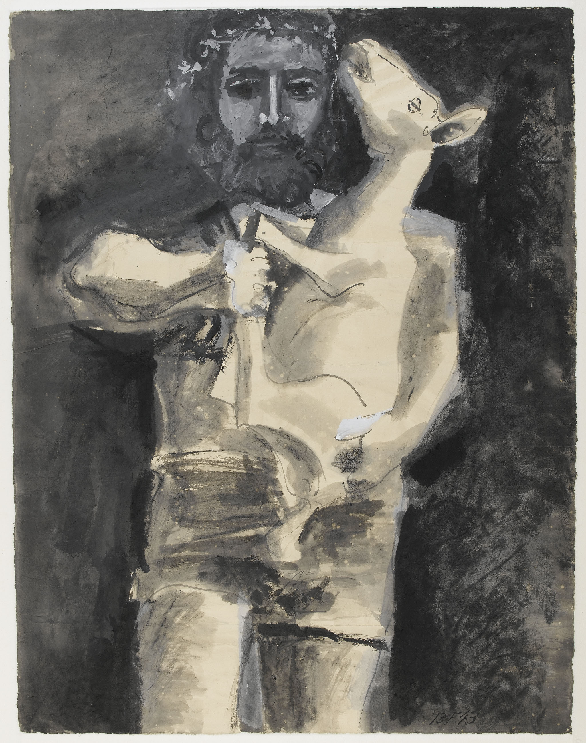 Picasso - Etude pour "L'homme au mouton" - MP1314recto - 05-519247