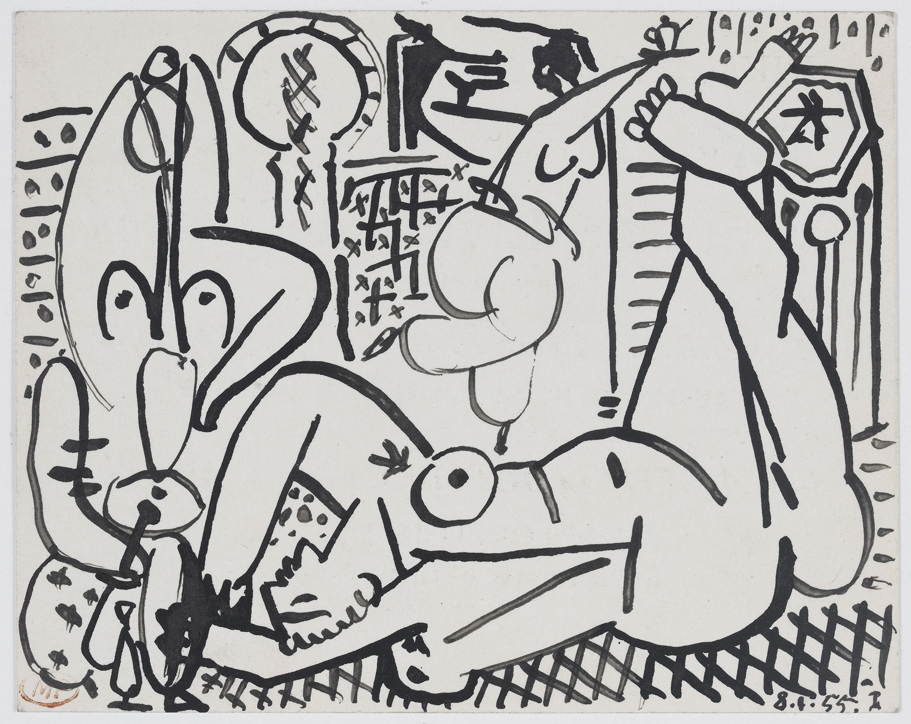 Picasso - Etude pour "Les femmes d'Alger" d'après Delacroix - MP1491 - 07-538292 
