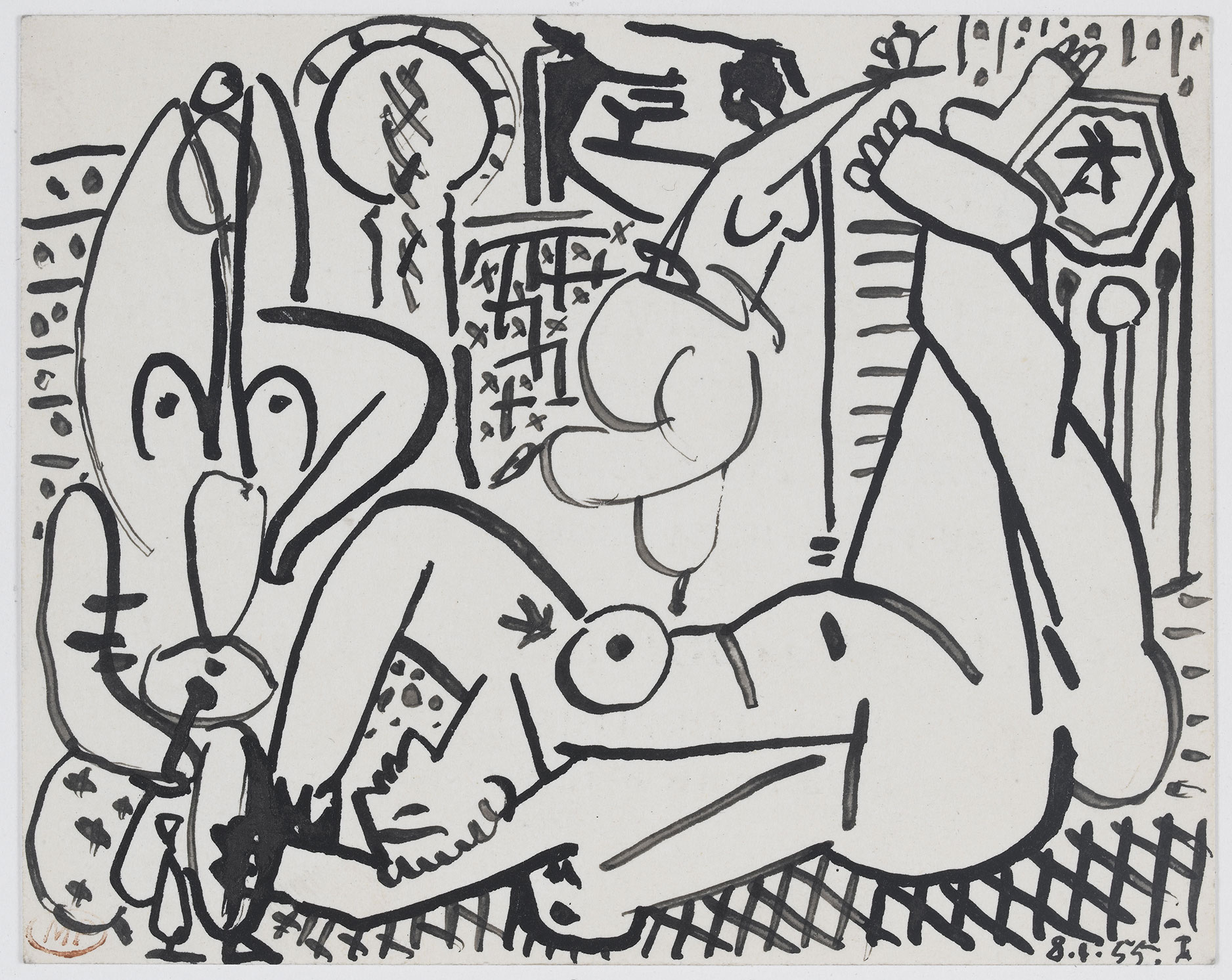 Picasso - Etude pour "Les femmes d'Alger" d'après Delacroix - MP1491 - 07-538292
