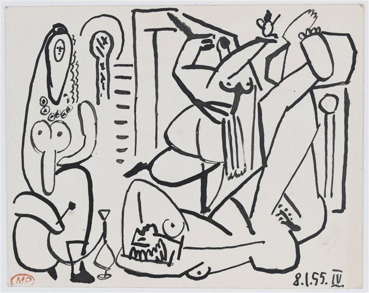 Picasso - Etude pour "Les femmes d'Alger" d'après Delacroix - MP1494 - 07-538295 