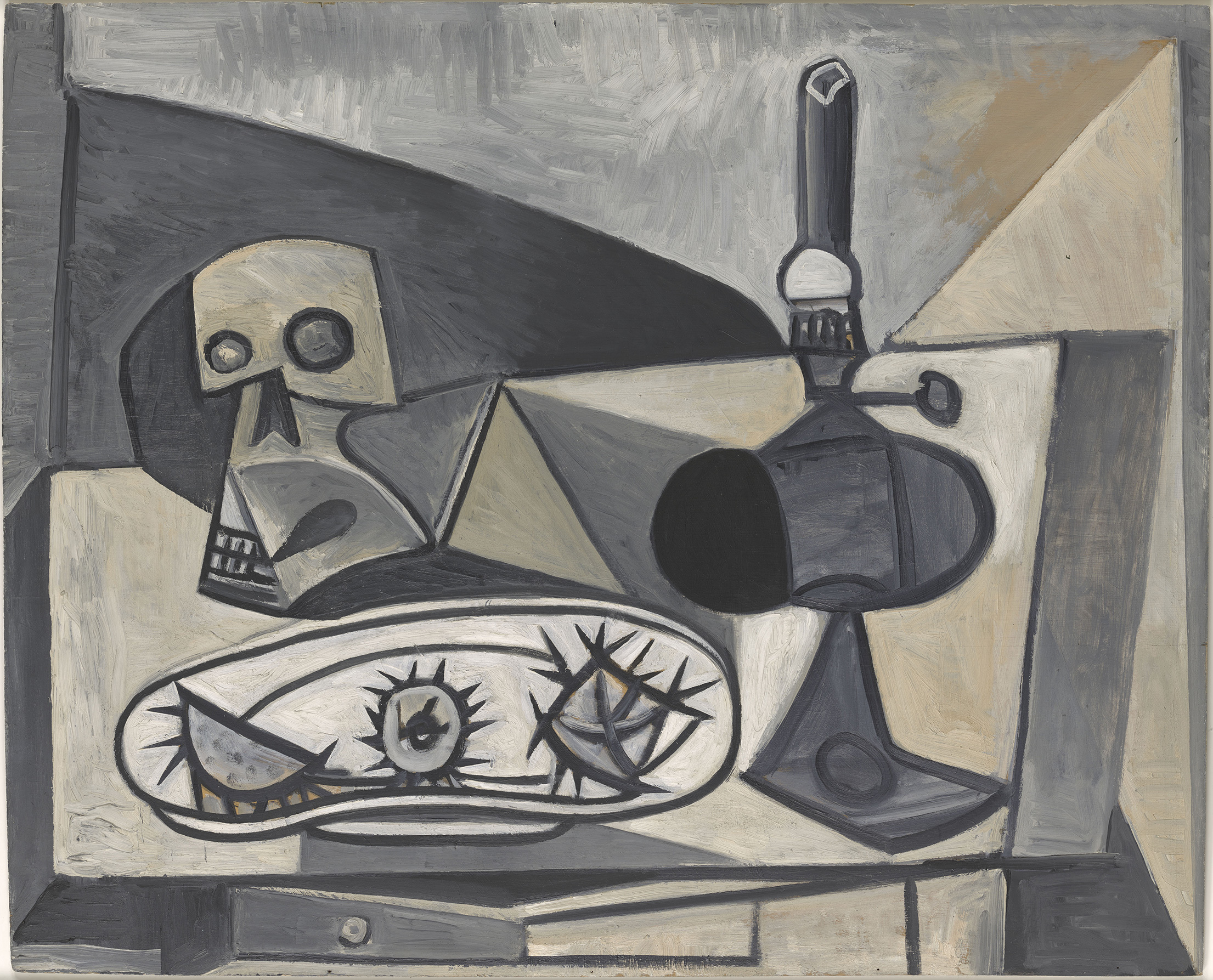 Picasso - Crâne, oursins et lampe sur une table - MP198 - 16-515528