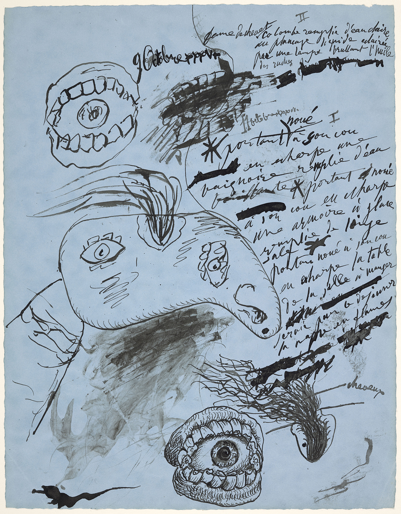Picasso - Etudes : Tête de femme et poèmes en français - MP1171 -16-537516