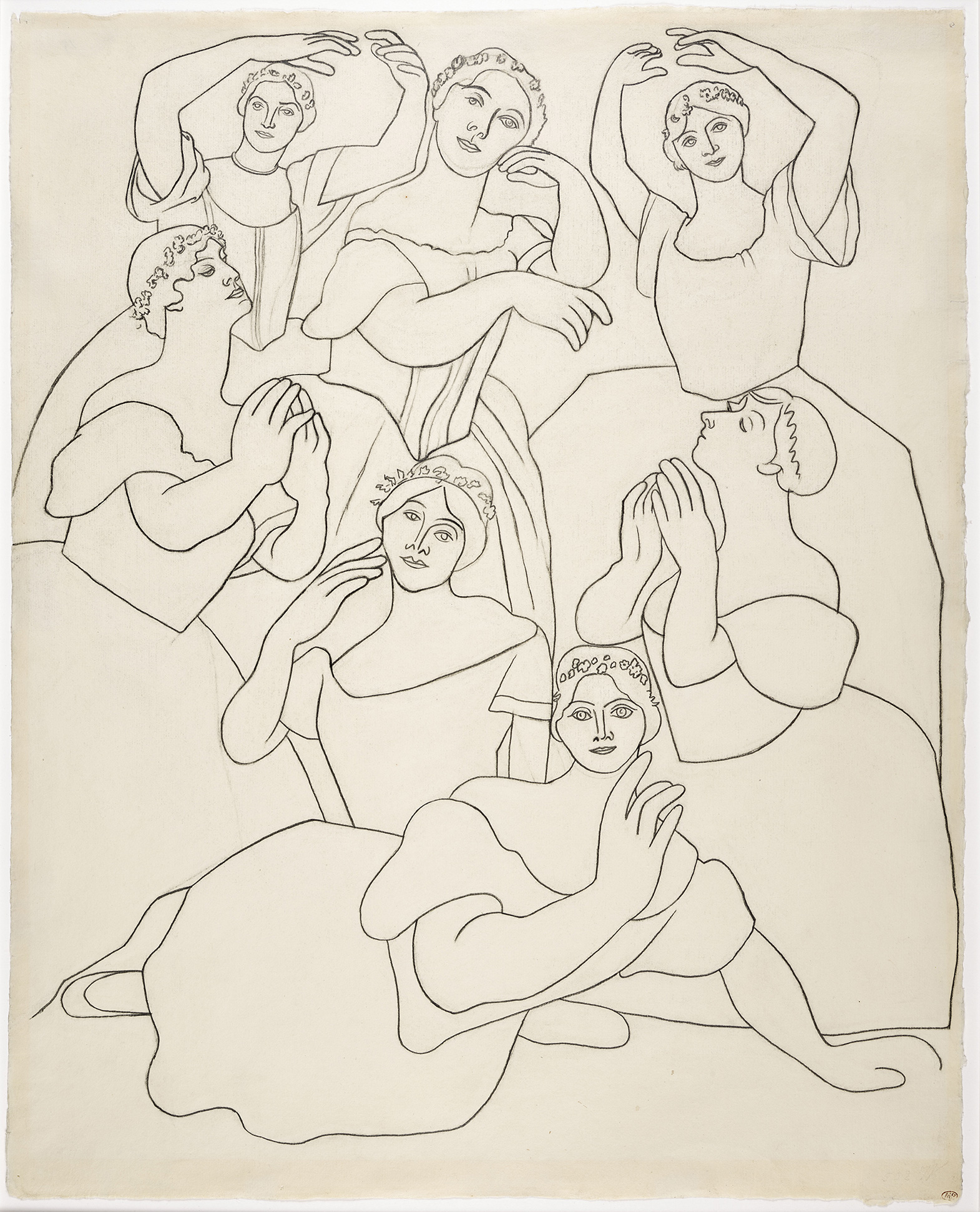 Picasso - Sept danseuses dont Olga Kokhlova au premier plan, d'après une photographie de White - MP841 - 17-617271