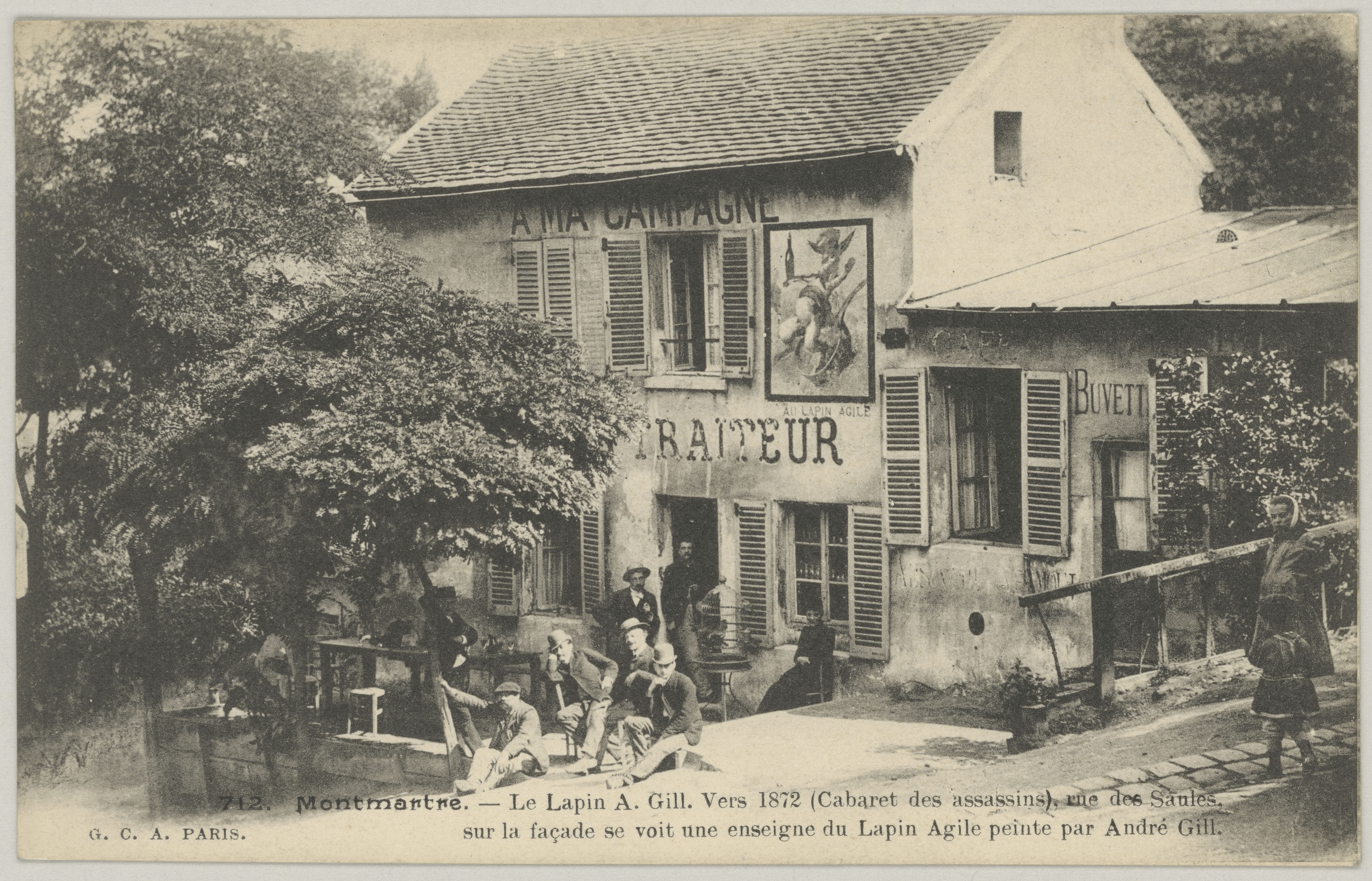 Edition G.C.A - Le cabaret du Lapin Agile, rue des Saules à Montmartre - APPH16346 -18-510854