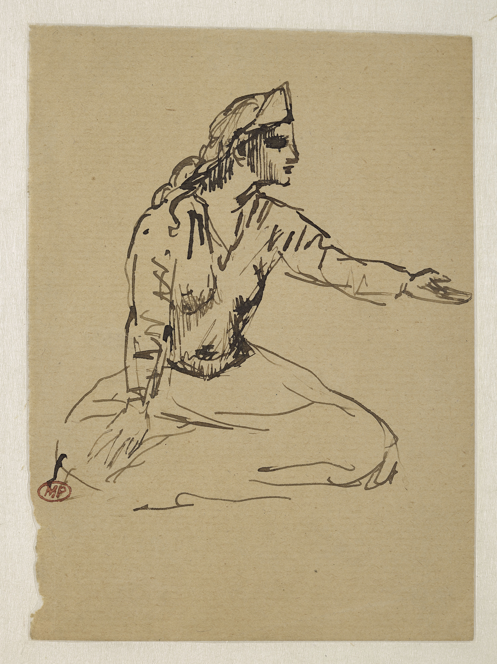Picasso - Saltimbanque au diadème assise le bras tendu - MP502 - 19-501688