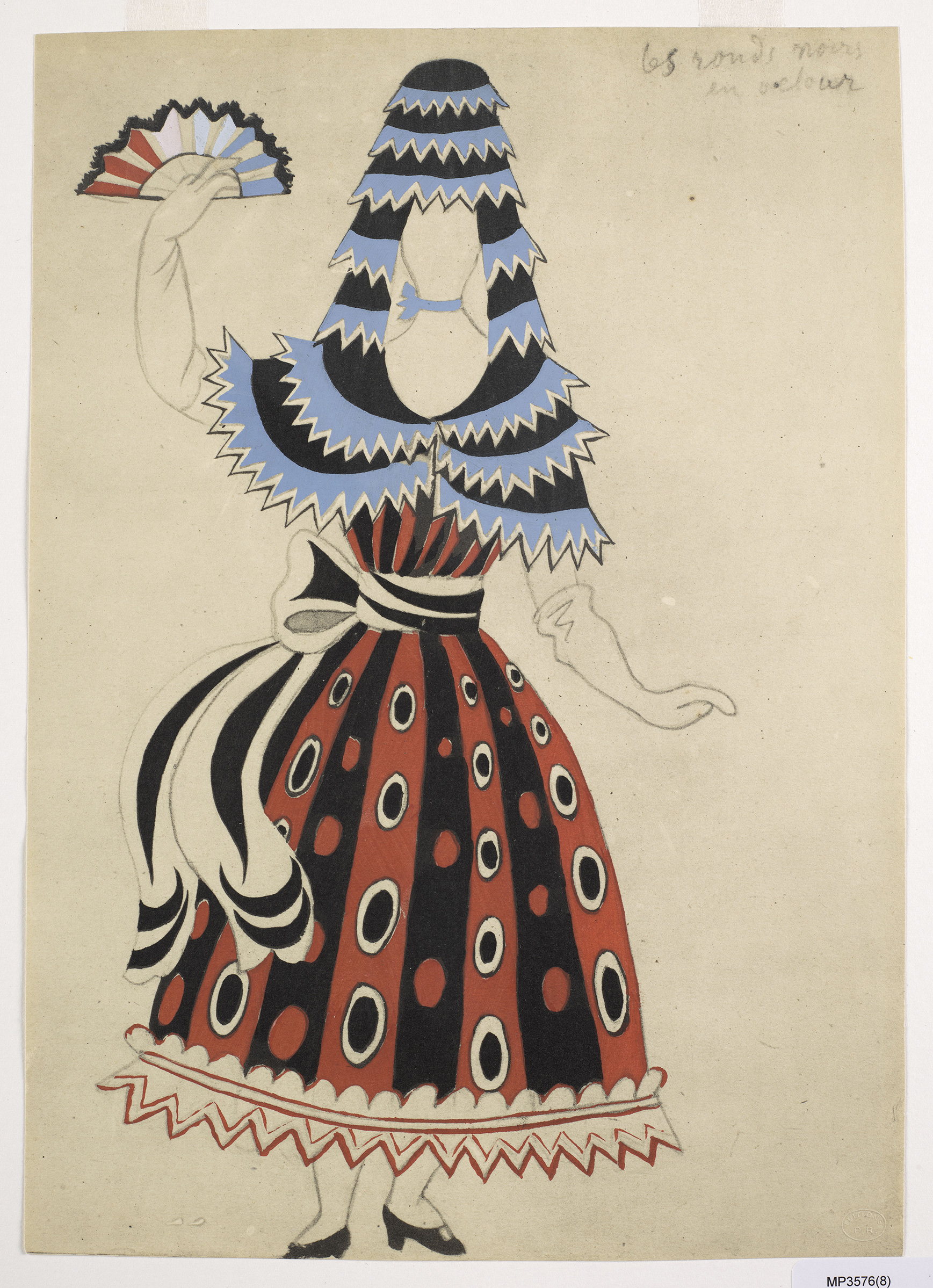 Picasso - Le Tricorne : costume des danseuses de la sevillana -  MP3576(8) - 19-524819