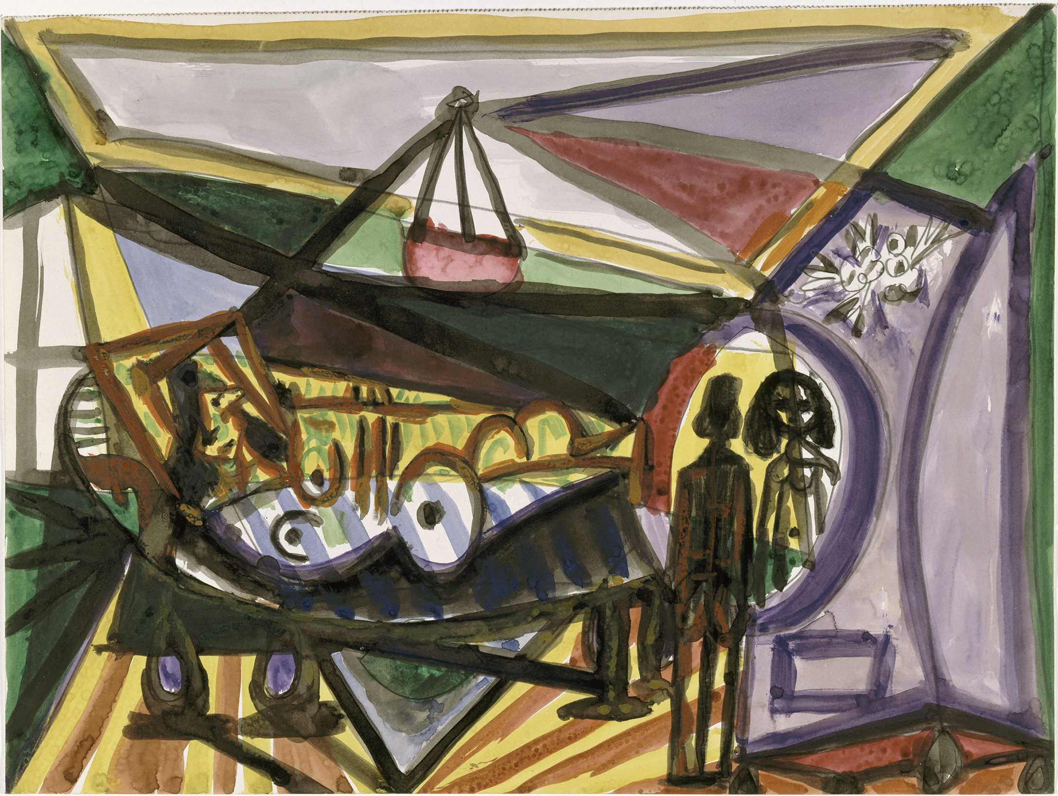 Picasso - Etude pour "L'Aubade" : deux femmes dans un intérieur - MP1269 - 92-003157