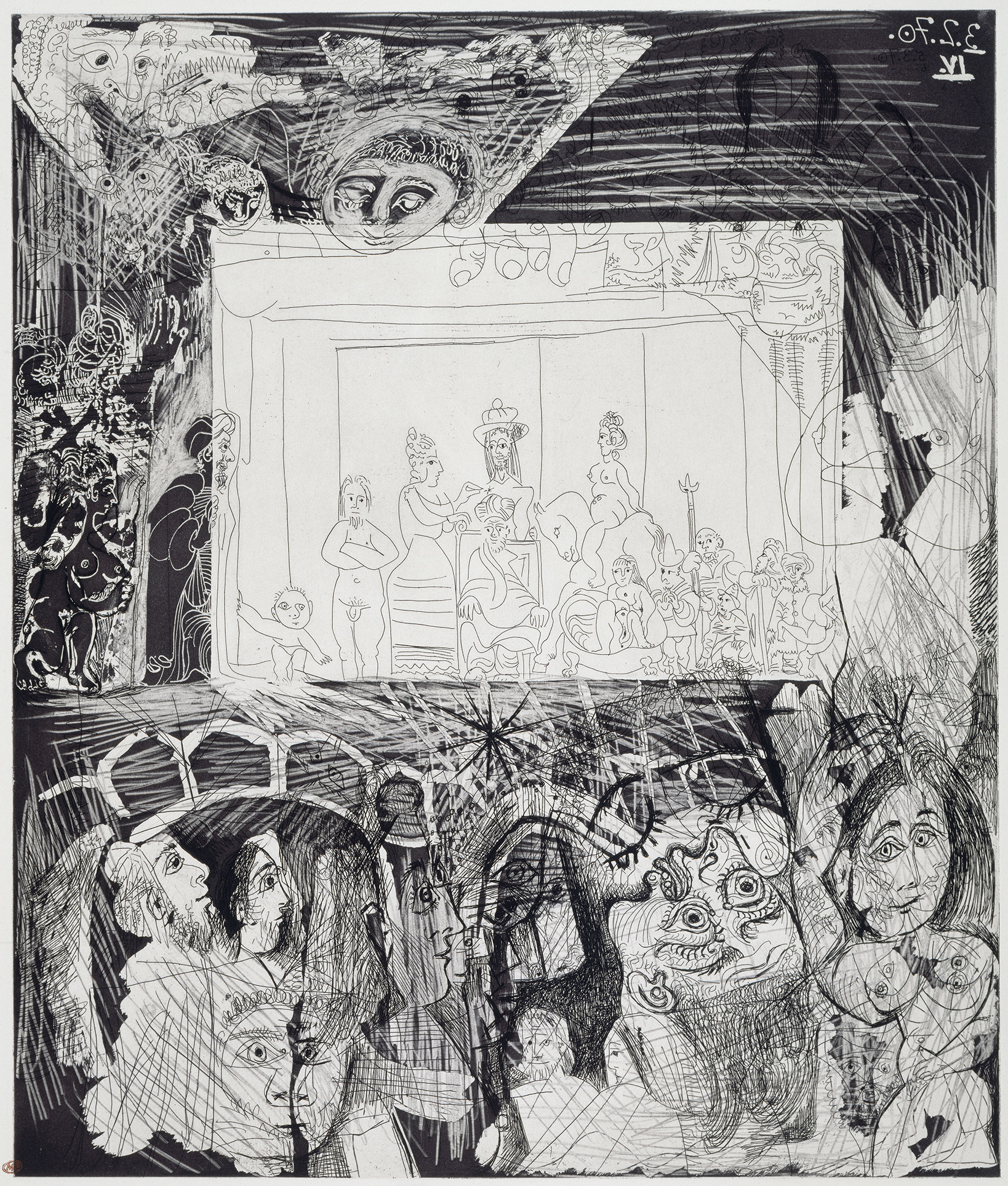 Picasso - Ecce homo, d'après Rembrandt, IVe état - MP3095 - 93-004207