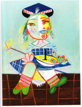 Pablo Picasso, « Maya au bateau », 5 février 1938, Huile sur toile, 73 x 56 cm, Z. IX, 98