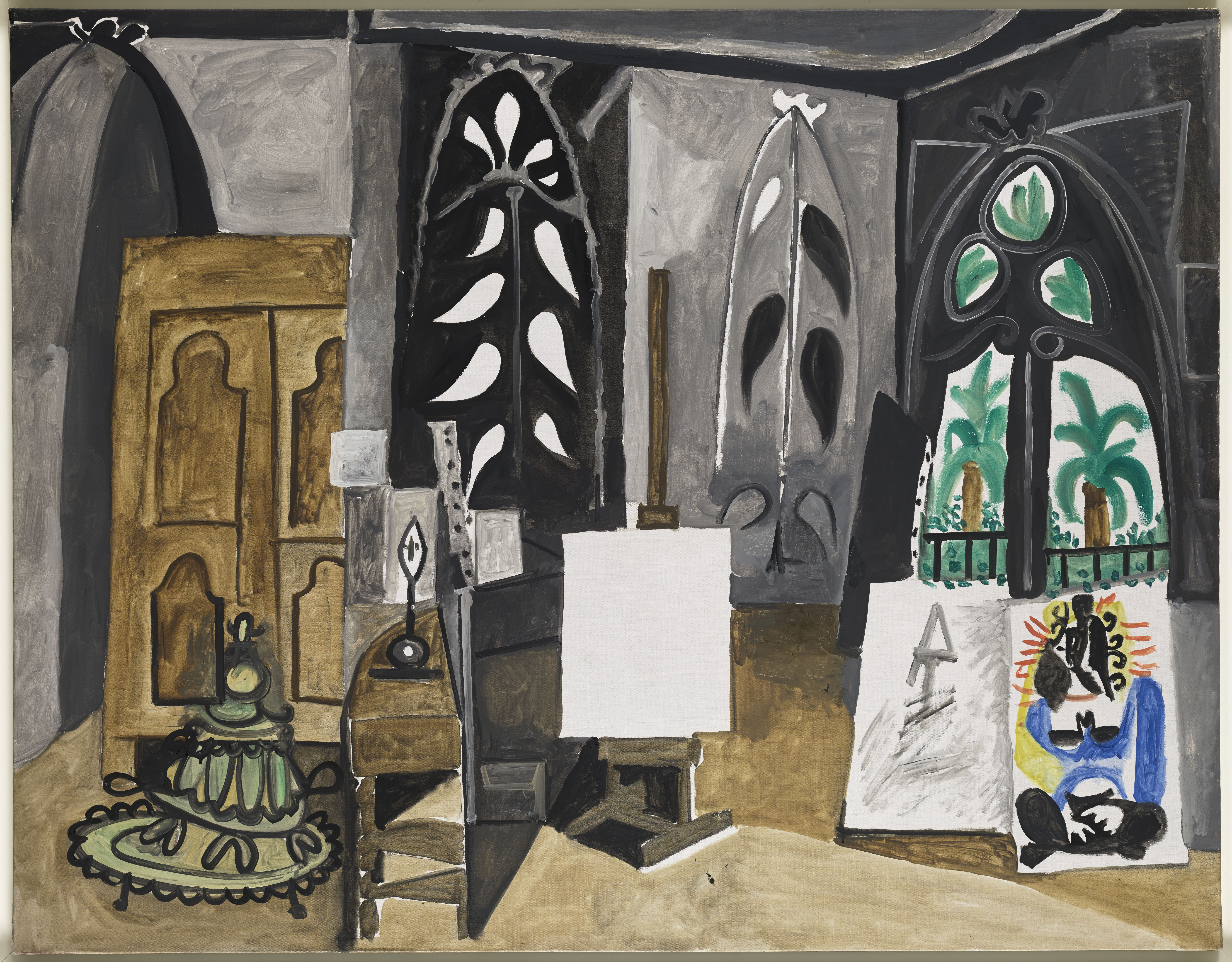 Pablo Picasso, « L'Atelier de la Californie », 1956, Huile sur toile, 114 x 146 cm,  MP211, Musée national Picasso-Paris