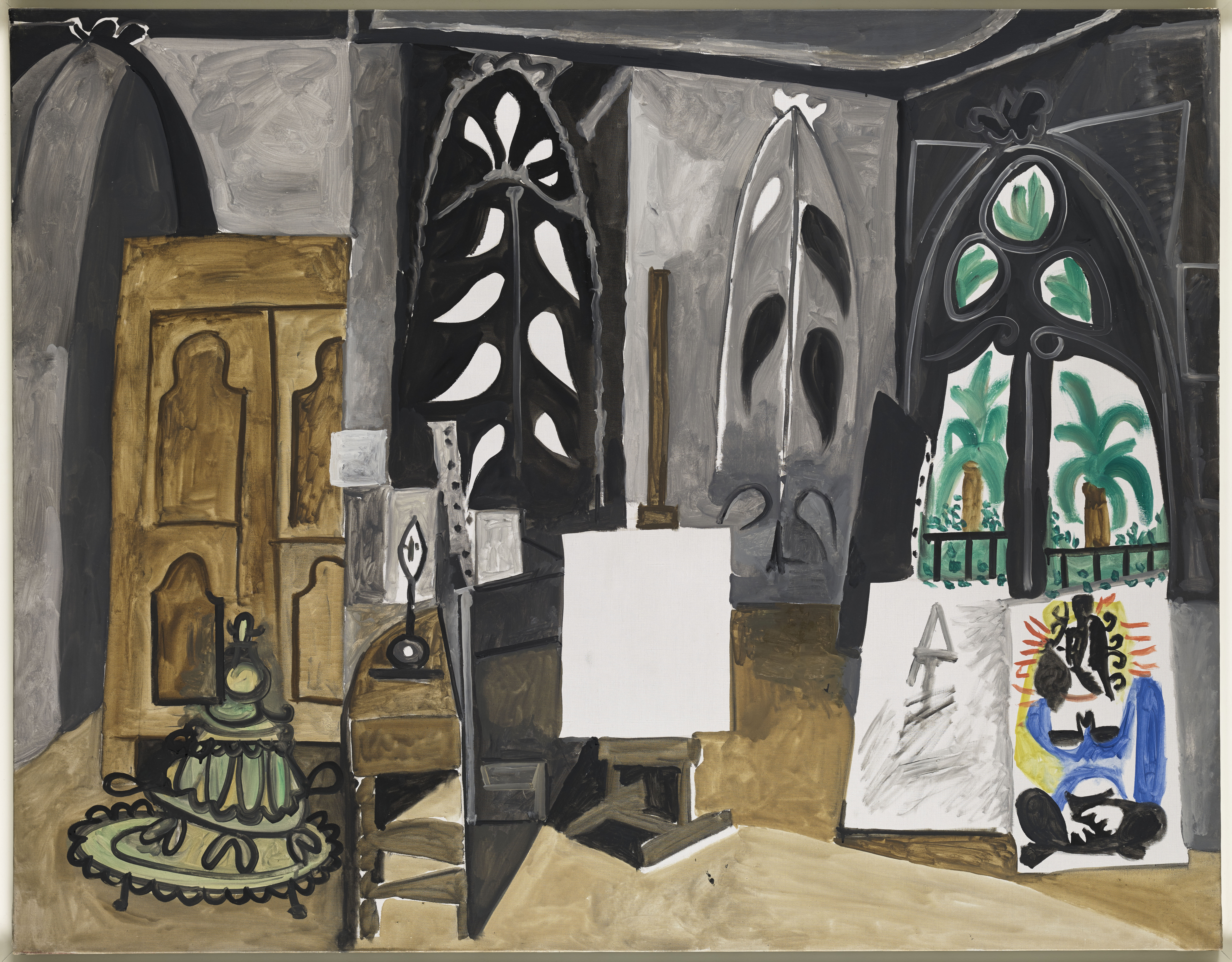 Pablo Picasso, « L'Atelier de la Californie », 1956, Huile sur toile, 114 x 146 cm, MP211, Musée national Picasso-Paris