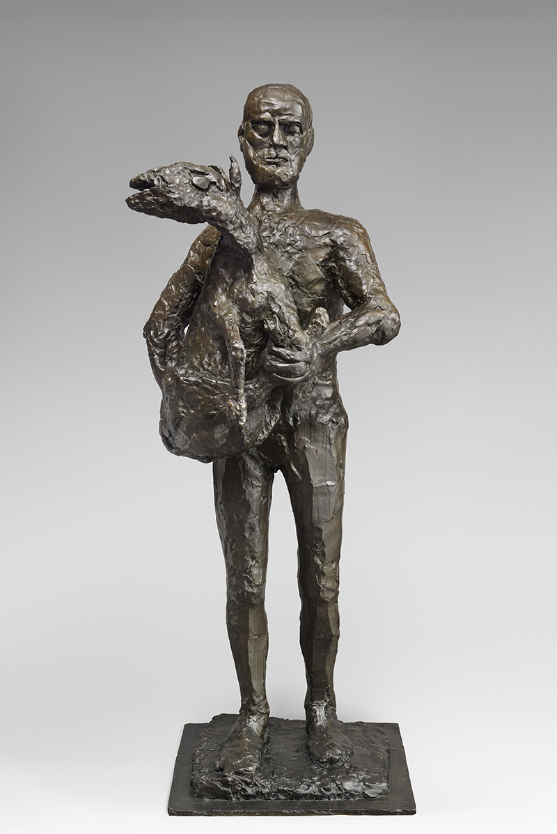 Pablo Picasso, « L'homme au mouton », 1943, Bronze, 202 x 78 x 78 cm,  MP331, Musée national Picasso-Paris