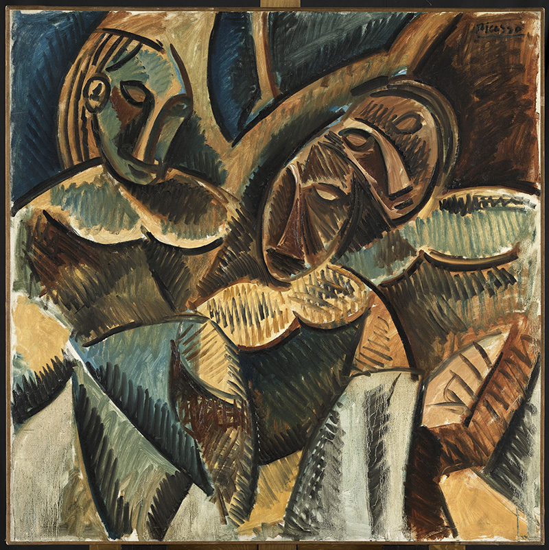 Pablo Picasso, « Trois Figures sous un arbre », 1908, Huile sur toile, 99 x 99 cm, Musée national Picasso-Paris, MP1986-2