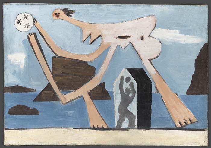 Pablo Picasso,  « Baigneuses jouant au ballon », 1928, Huile sur toile, 21,7 x 41,2 cm, Musée national Picasso-Paris, MP110