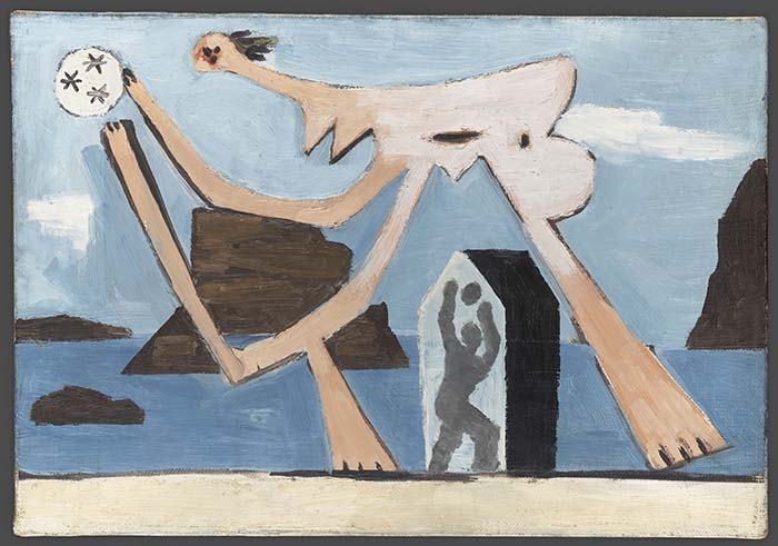 Pablo Picasso, « Baigneuses jouant au ballon », 1928, Huile sur toile, 21,7 x 41,2 cm, Musée national Picasso-Paris, MP110