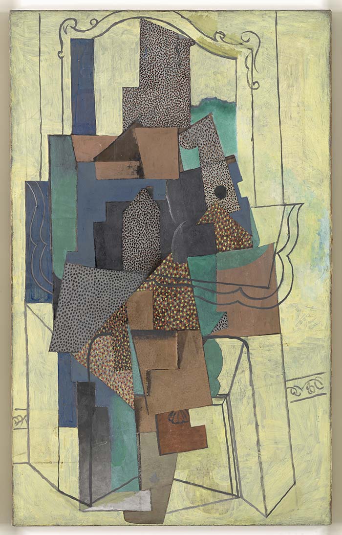 Pablo Picasso, « L'Homme à la cheminée », 1916, Huile sur toile, 130 x 81 cm, Musée national Picasso-Paris, MP54