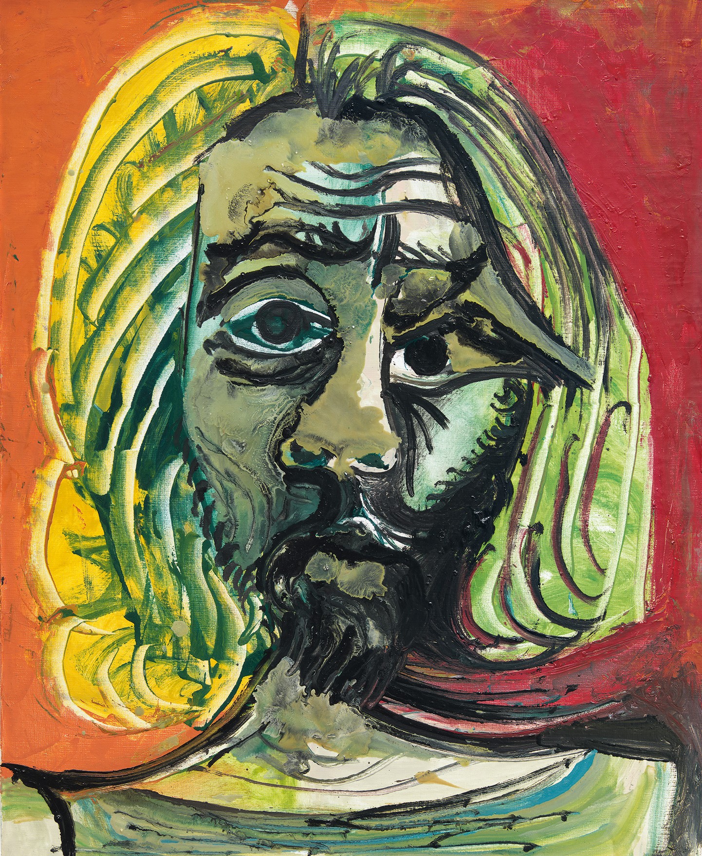 Pablo Picasso, Tête d’homme Mougins, 31 juillet 1971, Musée national Picasso-Paris, Dation Maya Ruiz-Picasso 2021 © RMN-Grand Palais (Musée national Picasso-Paris) / Rachel Prat © Succession Picasso 2022