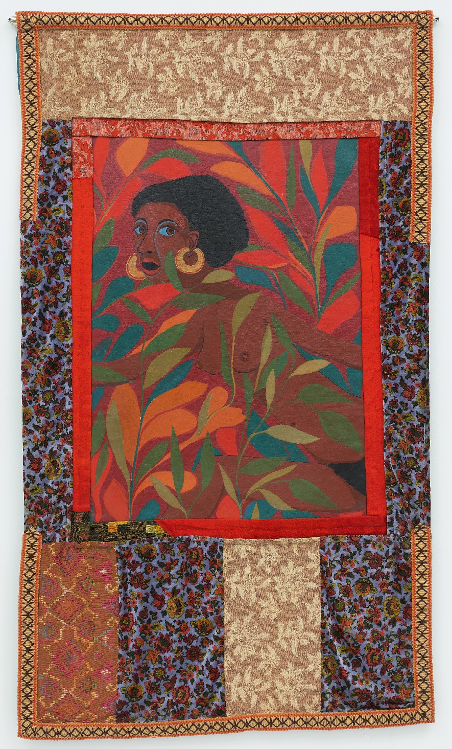 Faith Ringgold, Slave Rape #2: Run You Might Get Away, 1972, Huile sur toile et tissus, 234,6 × 133 cm, © Faith Ringgold / ARS, NY  and DACS, London, courtesy ACA Galleries, New York 2022. Photo: Tom Powel