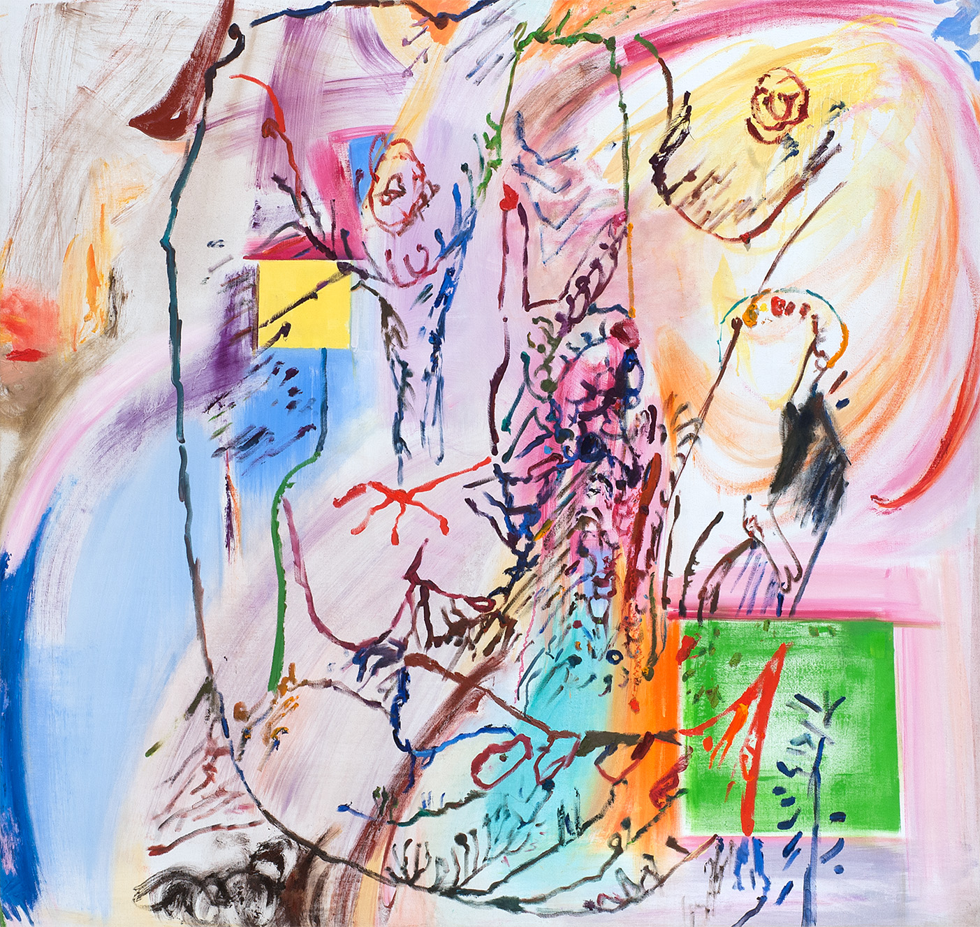 Pierre Moignard, Suite P#3, 2015, Huile sur toile, 110 × 115,5 cm, Courtesy de l’artiste et de la Galerie Anne Barrault 