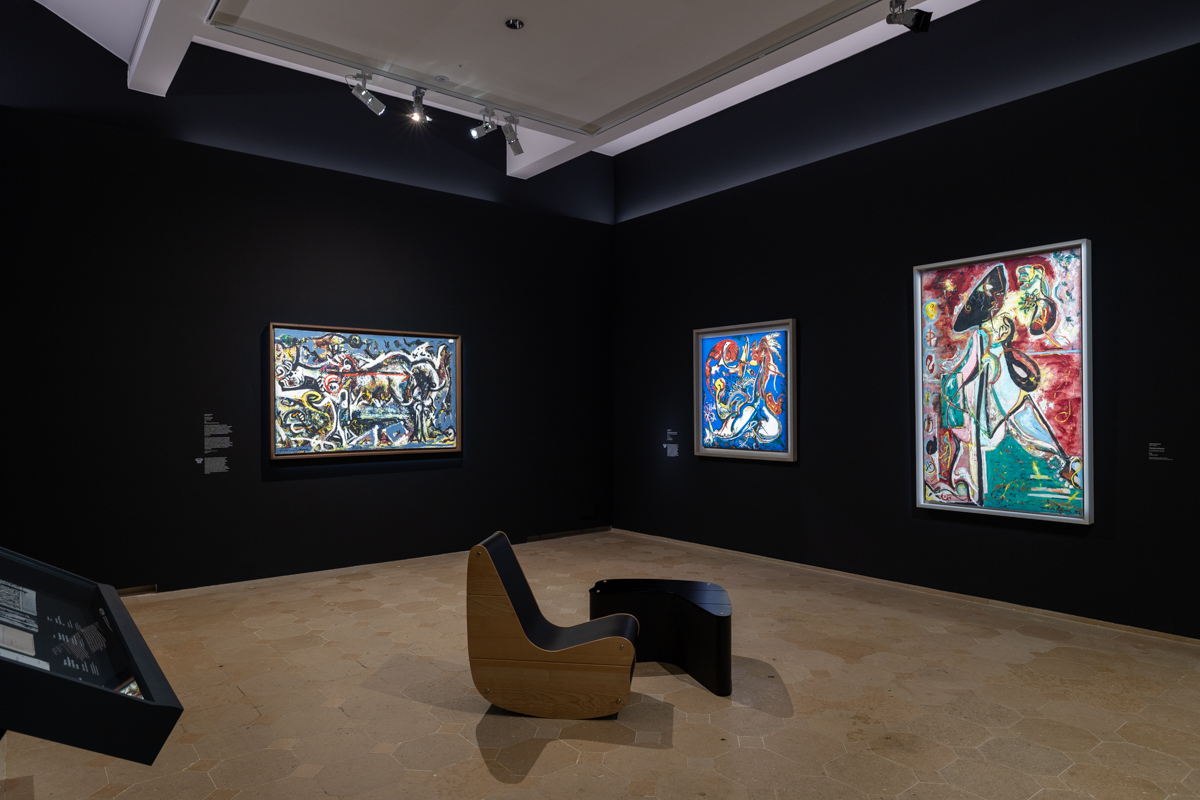 Vue d'exposition "Jackson Pollock : Les premières années (1934-1947)"